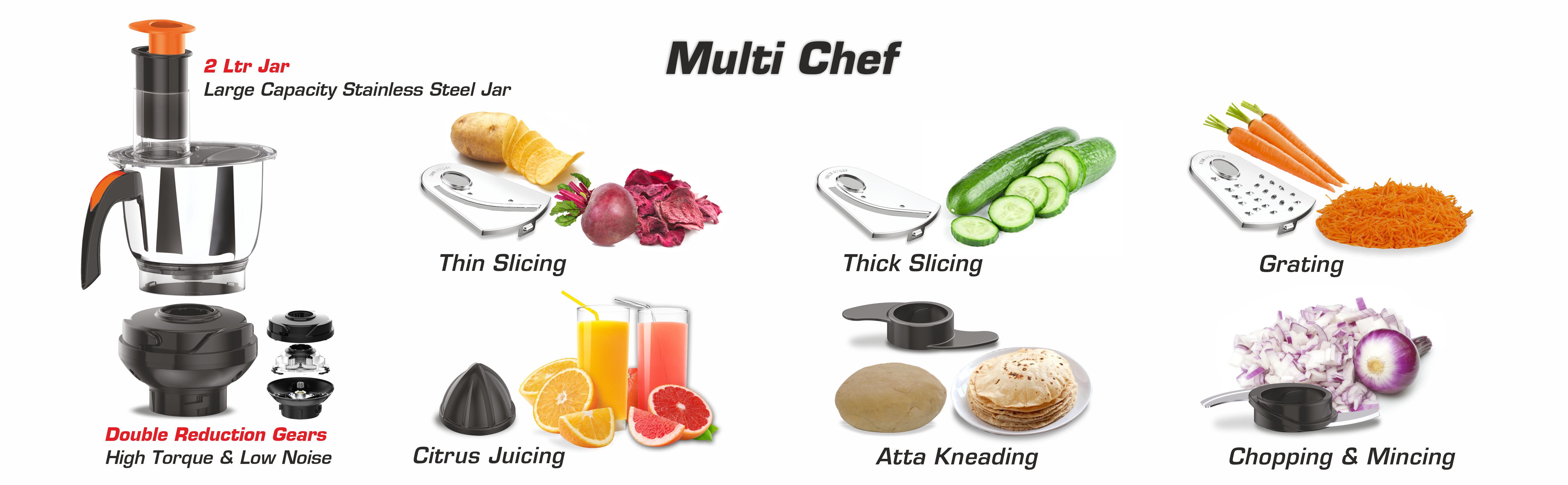 All In One Food Processor Vidiem MultiChef EVO ADC 750W
