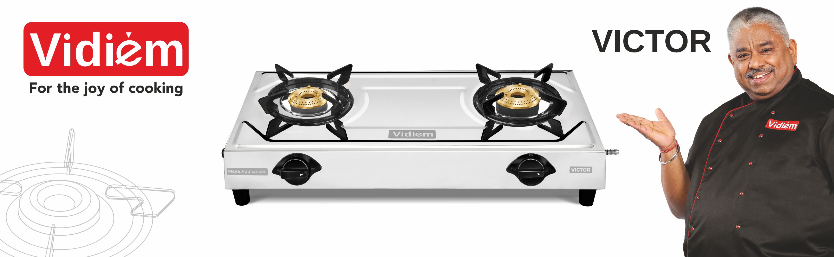 VICTOR 2 Burner Stainless Steel Manual Gas Stove Price India Vidiem